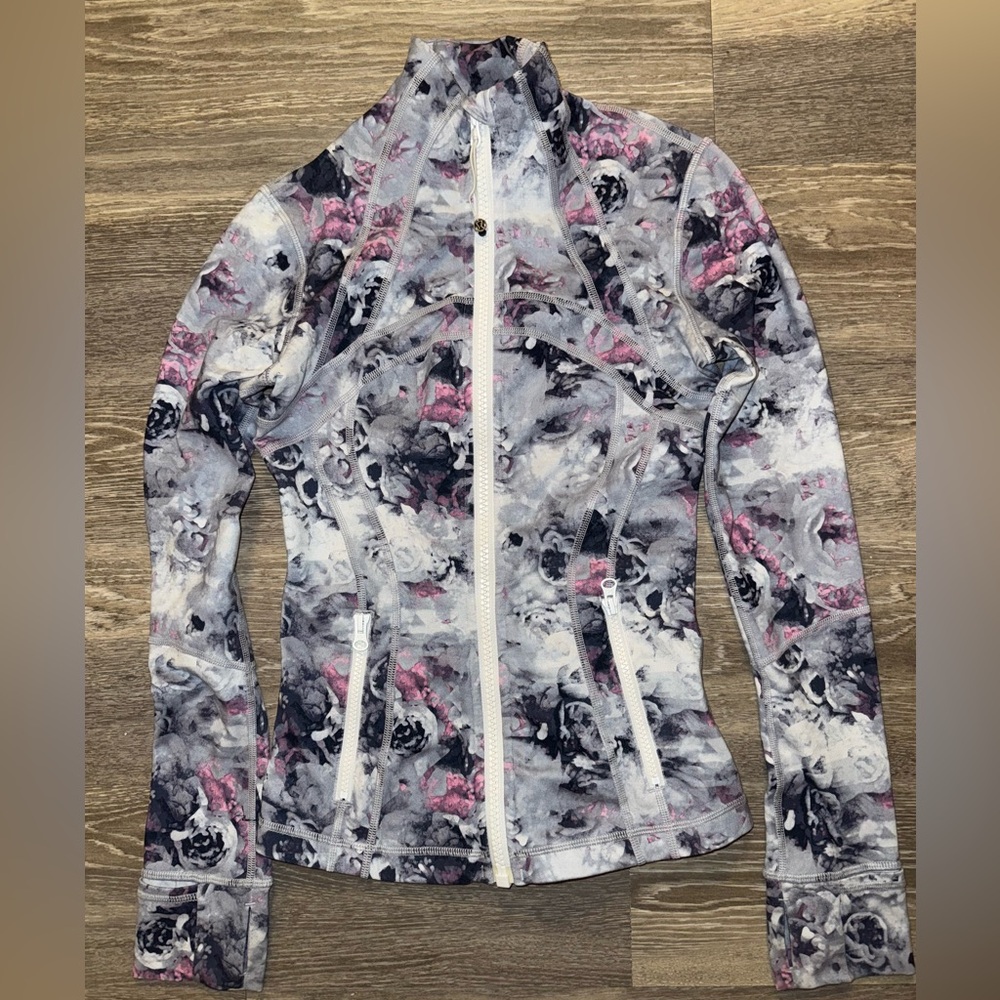 Lululemon Athletica Floral Define Jacket - Pink, Gray, Black